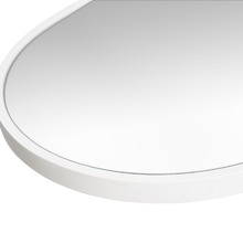 White Peyton Oval Stainless Steel Wall Mirror